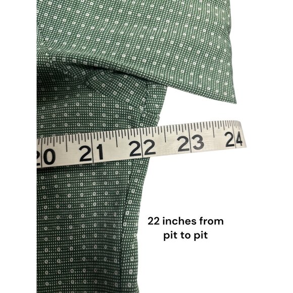 Hugo Boss Slim Fit Mens Green Button-Down Shirt W/ Micro Dot Pattern Long-Sleeve - Picture 7 of 8